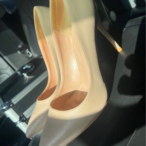 Beige Pageant Interview Heels
